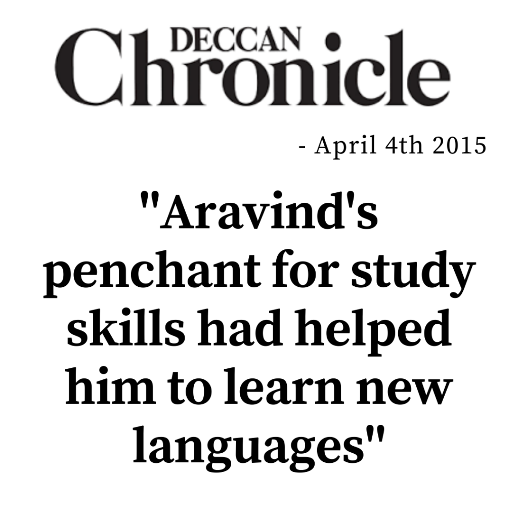 Press mention about Aravind Pasupathy